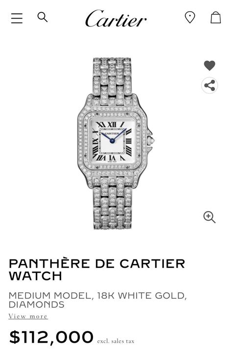 cartier diamond panthere watch|diamond cartier watch juliette porter.